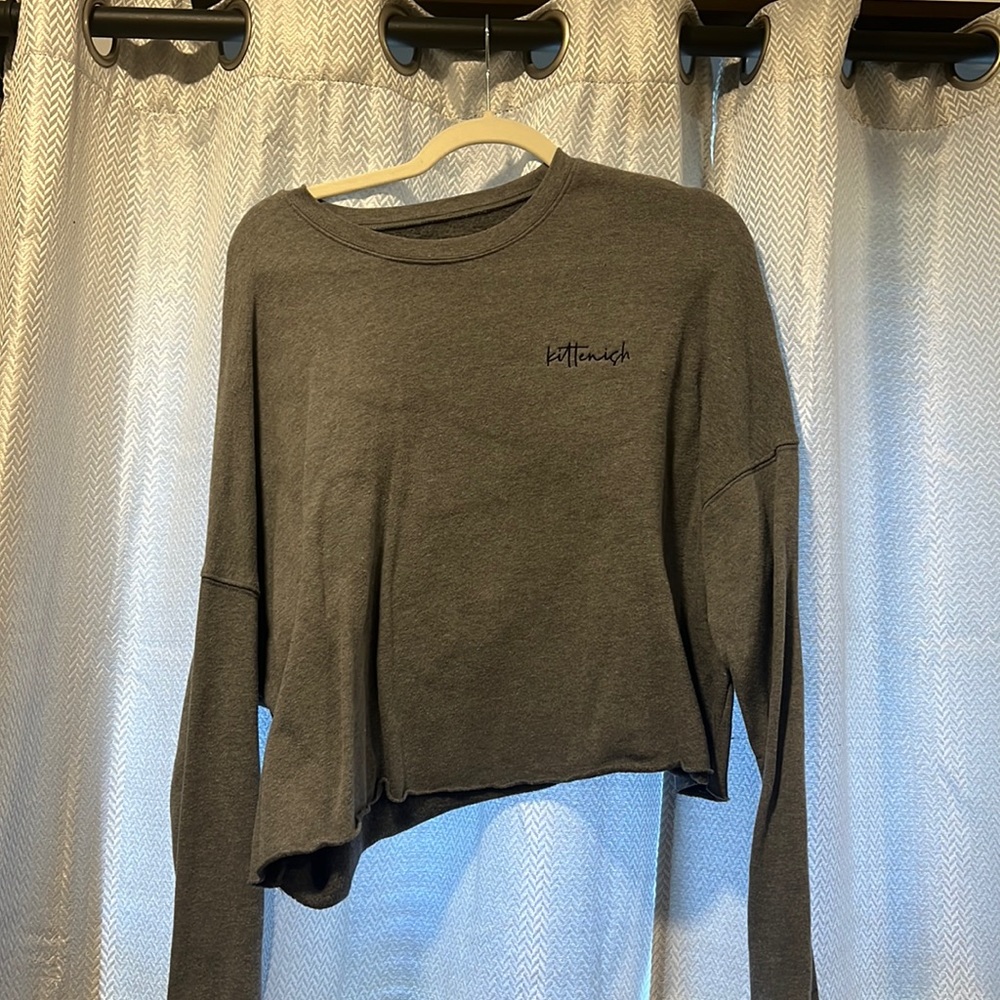 Kittenish Crop Sweatshirt